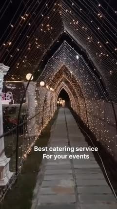 A tunnel of fairy lights at Bliss Garden, Bhopal