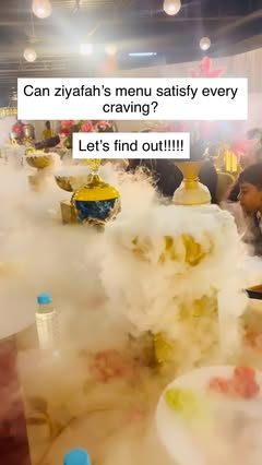 Dessert display with rolling dry-ice fog